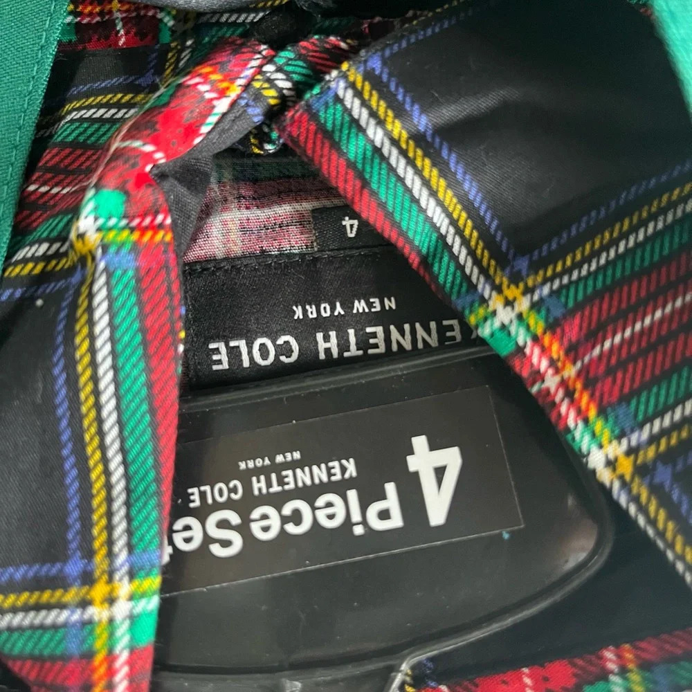 NWT Boy Kenneth Cole 4 piece Christmas set: elastic pants, vest, shirt - Picture 8 of 8